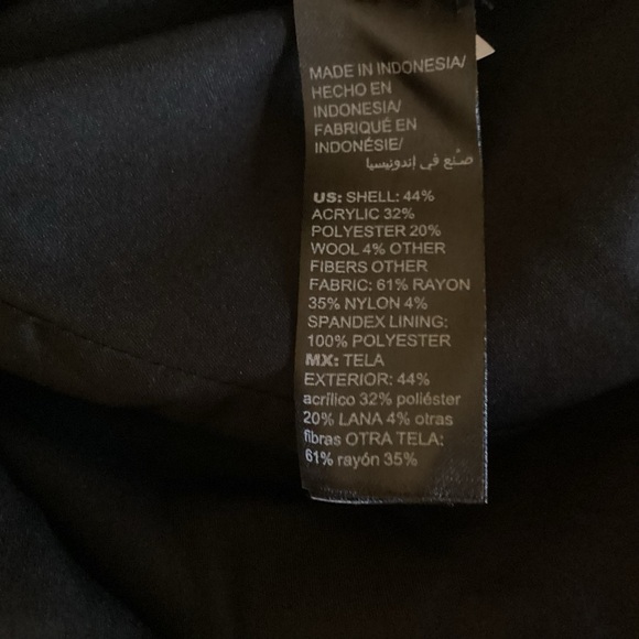 White House Black Market Women’s Gray Tweed Black Lapel One Button Blazer.  Sz 8 - Picture 6 of 8